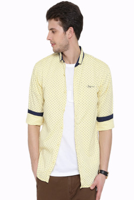 

Fifty Two Men's Printed Casual Yellow Shirt