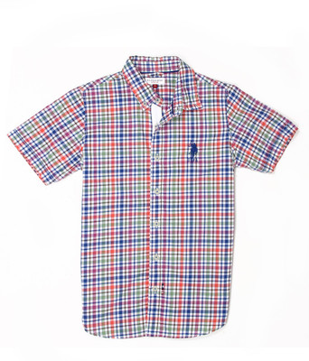 US Polo Kids Boys Checkered Casual Multicolor Shirt available at flipkart for Rs.599
