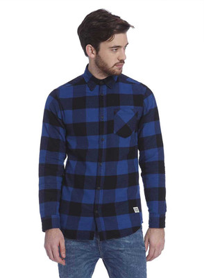 

Jack & Jones Men' Checkered Casual Black Shirt