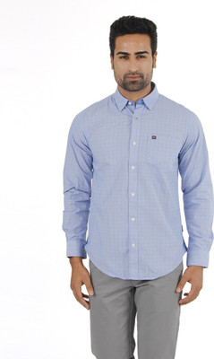 

London Fog Men' Printed Casual Dark Blue Shirt, Navy