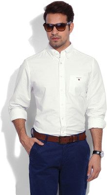 Gant Men's Solid Casual White Shirt