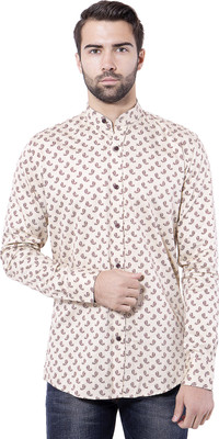 

Tag & Trend Men's Printed Casual Yellow Shirt, Mustard yellow