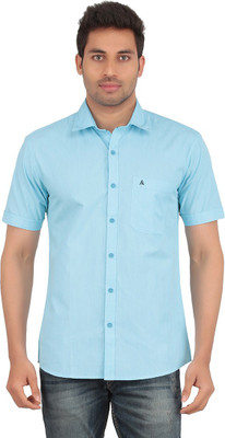 ALL TIMES Men Solid Casual Blue Shirt