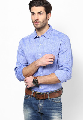 

Jack & Jones Men' Solid Casual Blue Shirt, Blue bell