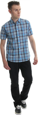 

Indian Terrain Men's Checkered Casual Multicolor Shirt, Blue
