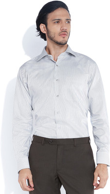 

Raymond Men's Striped Formal Dark Blue Shirt