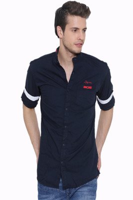 

Fifty Two Men's Solid Casual Blue Shirt, Navy