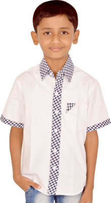 

Gkidz Boys Solid Casual Dark Blue Shirt, Navy