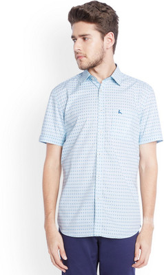 

Parx Men's Printed Casual Light Blue Shirt
