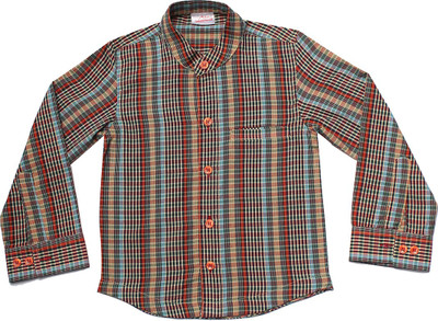 babeezworld Boys Checkered Casual Brown Shirt