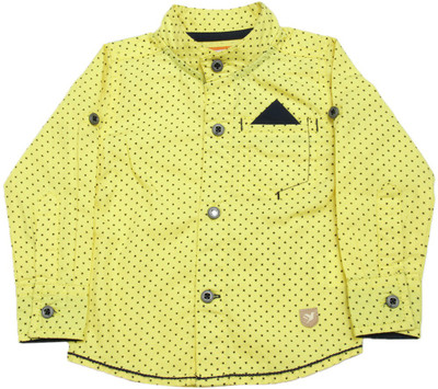

612 League Baby Boys Printed Casual Yellow Shirt