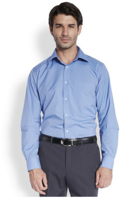 

Park Avenue Men's Solid Casual Blue Shirt
