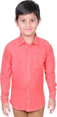 

Natkhat Baby Boys Solid Casual Pink Shirt, Carrot