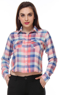 

Purys Women's Checkered Casual Multicolor Shirt