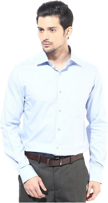 

First Row Men's Solid Formal Light Blue Shirt