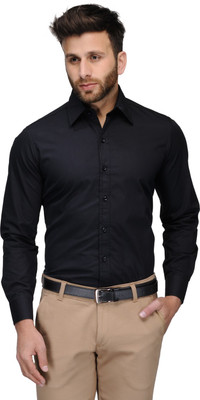 

FabTag - Being Fab Men's Solid Casual Black Shirt