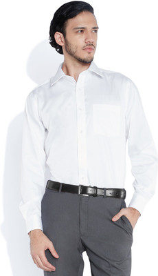 

Park Avenue Men's Solid Formal Yellow Shirt