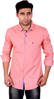

Studio Nexx Men's Solid Casual Red Shirt, Peach red