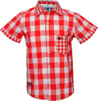 

Beanie Bugs Boys Checkered Casual Red, White Shirt
