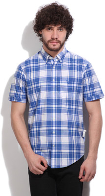 

Gant Men's Checkered Casual White, Blue Shirt, Palbl