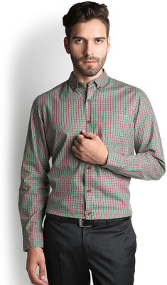 

Blackberrys Men's Checkered Casual Multicolor Shirt, Green