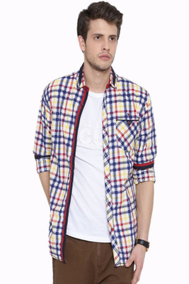

Fifty Two Men's Striped Casual Red Shirt, Maroon