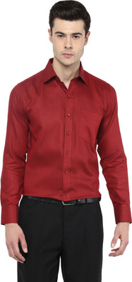 DENNISON Men Solid Formal Red Shirt
