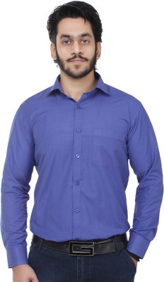

Kraasa Men's Solid Formal Spread Shirt, Blue
