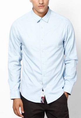 

Jack & Jones Men' Solid Casual Blue Shirt, Cashmere blue