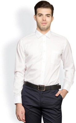 

Blackberrys Men's Striped Formal White Shirt