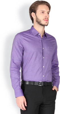 Blackberrys Men Solid Formal Dark Blue Shirt