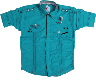 

Bad Boys Boy's Solid Casual Green Shirt