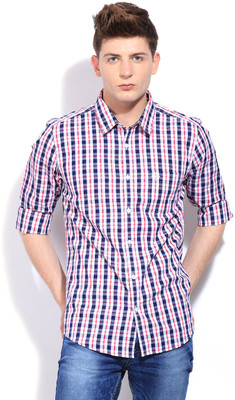 

Global Nomad Men's Checkered Casual Blue, Pink Shirt