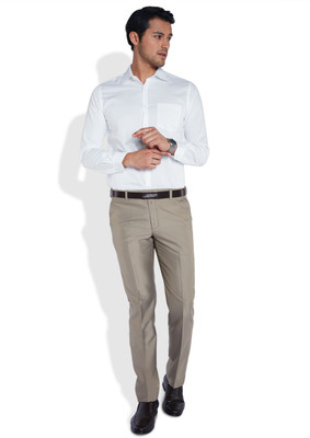 

Park Avenue Men's Solid Formal White Shirt