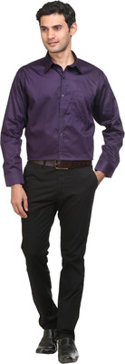 

Mister Men's Solid Formal Purple Shirt