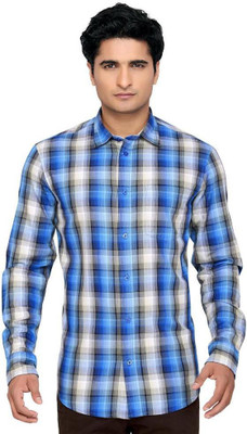 

Thinc Men's Checkered Casual Blue Shirt, Navy