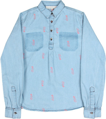 

Chemistry Girl Girls Casual Shirt, Blue