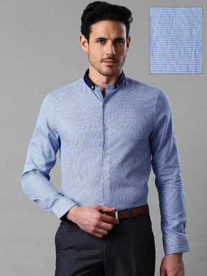 INVICTUS Men Self Design Formal Blue Shirt