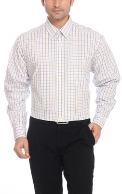 

ColorPlus Men's Striped Formal Multicolor Shirt, Blue