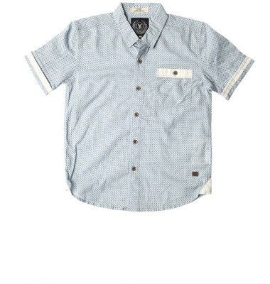 

SuperYoung Boys Polka Print Casual Light Blue Shirt, Mint blue