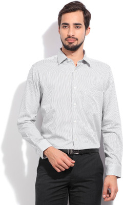 

Arrow Men's Striped Casual White, Black Shirt