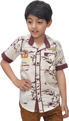 

Crux & Hunter Boy's Graphic Print Casual Multicolor Shirt