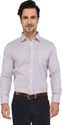 

Devaa Men's Striped Casual Yellow, Blue Shirt, Blue;yellow
