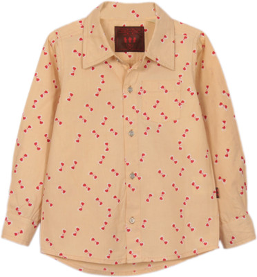 My Little Lambs Boys Checkered Casual White Shirt