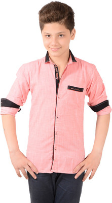 

Anry Boys Solid Casual Red Shirt, Orange