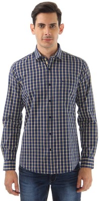 

Monte Carlo Men's Checkered Casual Blue Shirt, Yellow blue