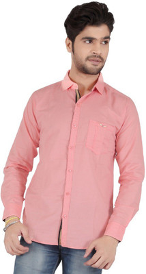 

Appollo Men' Solid Casual Pink Shirt