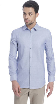 

Jack & Jones Men' Self Design Casual Blue Shirt, White