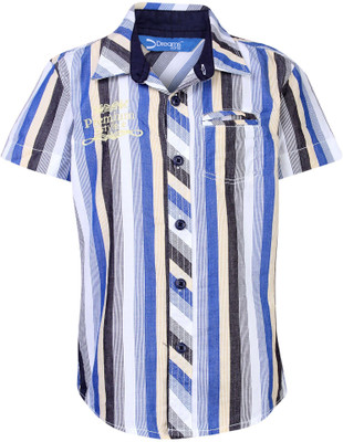 

Dreamszone Boys Striped Casual Blue, Yellow Shirt