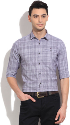 

Kenneth Cole Men's Checkered Casual Purple, White Shirt